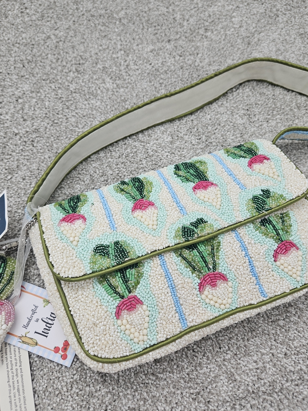 Marshalls Radish Beaded Bag - Picture 3 of 8